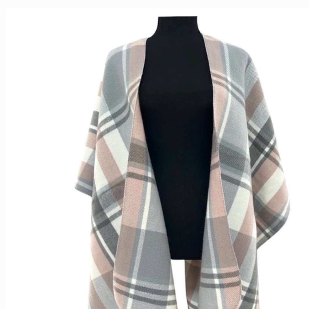 Anne Klein Multicolor Plaid Shawl